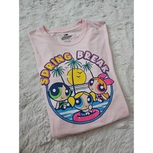 Powerpuff‎ Girls Graphic Tee Pink Large Cartoon Network Y2K
